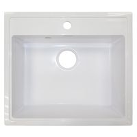 Кухонная мойка AZARIO Onda 565x505x200 искусственный мрамор, сифон в комплекте, цвет белый арт-CS00105221 — фото 4, Кухонные мойки