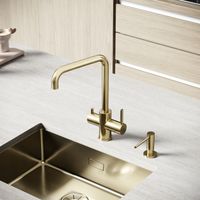 Товар: Смеситель для кухни SANCOS Vela с возможностью подключения фильтра для воды, брашированное золото, арт. арт-SC4013BG - фото 3 Смеситель для кухни SANCOS Vela с возможностью подключения фильтра для воды, брашированное золото, арт. арт-SC4013BG — фото 3, Смесители для кухни