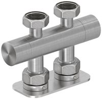 Вентиль Вентиль Сунержа 2х3/4" прямой скрытый-скрытый EU50 Сатин арт-071-1419-3434 — фото 3, Комплектующие для полотенцесушителей