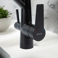 BOND Smart B64-0488 Смеситель для кухни под фильтр с краном для питьевой воды, черный матовый — фото 18, Смесители для кухни
