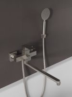 Товар: Agger Zest смеситель для ванны однорычажный универсальный с душевым набором, никель матовый арт-A0722233 - фото 6 Agger Zest смеситель для ванны однорычажный универсальный с душевым набором, никель матовый арт-A0722233 — фото 6, Смеситель для ванны