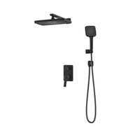 Встраиваемая система с тропическим и ручным душем, матовый черный, Parker, IDDIS, арт-PARBL02i67 — фото 2, Встраиваемые душевые комплекты