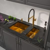 Товар: Кухонная мойка Reflexion Iseo RX2250GD брашированное золото - фото 21 Кухонная мойка Reflexion Iseo RX2250GD брашированное золото — фото 21, Кухонные мойки