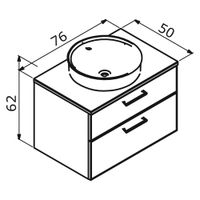 Тумба под раковину ORKA Salerno 80 подвесная, цвет Sardinia, ручки золото арт-3008779 — фото 14, Тумбы под раковину