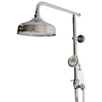 OXFORD Душевой настенный гарнитур (см-ль д/душа/колонна RETRO/верхн.душ/шланг/ручн.душ),хром 32572 — фото 7, Душевые гарнитуры
