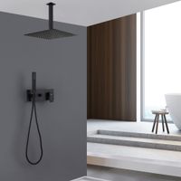 Душевая система ABBER Daheim скрытого монтажа без излива, черная матовая арт-AF8221B — фото 2, Встраиваемые душевые комплекты