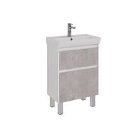 Товар: Тумба Lemark COMBI 60 см под 1 раковину, подвесная/напольная, 2 ящика, цвет фасада: Бетон, цвет корп арт-LM03C60T-Beton - фото 4 Тумба Lemark COMBI 60 см под 1 раковину, подвесная/напольная, 2 ящика, цвет фасада: Бетон, цвет корп арт-LM03C60T-Beton — фото 4, Тумбы под раковину