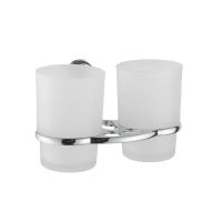 Стакан двойной Maretti Karla KA8022010, хром — фото 1, Стаканы для зубных щеток