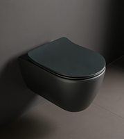 Унитаз Scarabeo GLAM подвесной безободковый цвет черный матовый с антибактериальным и грязеотталкивающим покрытием BIOKER арт-5201/TW 49 BK — фото 2, Подвесные унитазы