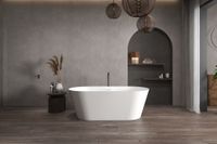 Ванна из искусственного камня ABBER Stein AS9626 белая матовая — фото 7, Ванны из искусственного камня