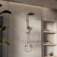 Душевая стойка VSFS-413CH с изливом, хром — фото 3, Душевые стойки