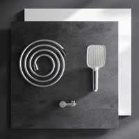 F0118F000 Func душ набор, шланг 1750мм, держатель ручного душа, ручной душ 103x257мм, 3 функции, хро — фото 1, Душевые гарнитуры