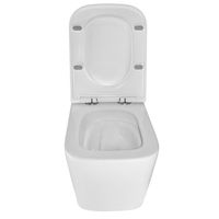 Унитаз подвесной Azario Cascad 525x345x360 безободковый, система смыва "Скрытое Торнадо", в комплекте с быстросъемным сиденьем микролифт (AZ-2303A) арт-AZ-2303-A — фото 4, Подвесные унитазы