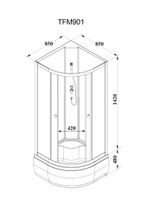 Ограждение VIVA90B N душевое Ceruttispa без поддона (90x90x195) — фото 161, Прямоугольные душевые уголки