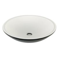 ARENA Раковина накладная круглая D46 см, белая/черная, ГЛЯНЦЕВАЯ арт-31567 — фото 4, Раковины накладные