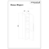 Товар: Пенал Бриклаер Форест 35 см, дуб золотой/антрацит 4627125414671 - фото 2 Пенал Бриклаер Форест 35 см, дуб золотой/антрацит 4627125414671 — фото 2, Пеналы для ванной комнаты
