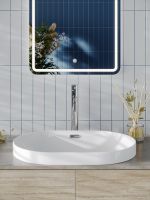 Agger Раковина встраиваемая санфарфор, белый глянец арт-ASB02600 — фото 3, Раковины встраиваемые снизу