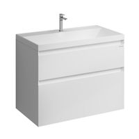 Тумба подвесная "МЕРКАДО-80 см" с 2-я ящ. белая матовая (ум. Classica-80) 108080 — фото 1, Тумбы под раковину