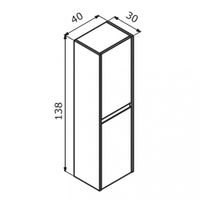 Пенал ORKA Lisbon 40 белый матовый, универсальный арт-3001187 — фото 5, Пеналы для ванной комнаты
