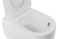 Унитаз ABBER Bequem подвесной белый, безободковый, смыв торнадо арт-AC1104TN — фото 12, Подвесные унитазы