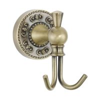 Крючок для ванной комнаты двойной Rose , бронза арт-RG1021Q — фото 1, Крючки для полотенец