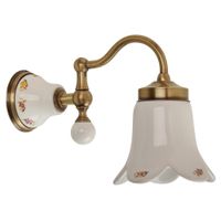 PROVANCE Светильник настенный, плафон керамика с декором/бронза 17641 — фото 1, Светильники в ванную