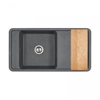 Мойка для кухни Беллис 97 970x510x250 мм, прямоуг., графит 1A725132BS210 — фото 3, Кухонные мойки