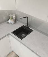 GRANFEST Мойка URBAN 240 1-чаша 400*490мм черный арт.GF-UR- арт-240 черный — фото 2, Кухонные мойки