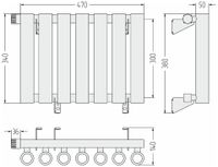 Отопительный радиатор Сунержа Кумир-0 EU50 левый 300х470 7 секций Матовый белый арт-30-0350-3007 — фото 5, Радиаторы отопления