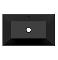 Раковина Scarabeo TEOREMA 2.0 встраиваемая снизу с переливом без отверстий цвет черный матовый с антибактериальным и грязеотталкивающим покрытием BIOKER арт-5135 49 BK — фото 1, Раковины встраиваемые снизу