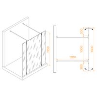 Душевая перегородка RGW WA-052B (WA-016B+2Z-071B) 1000 351005203-14 — фото 1, Душевые перегородки