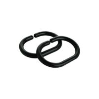 Кольца для шторки Fixsen, черные, 12 шт, FX-1000B — фото 1, Крючки для штор