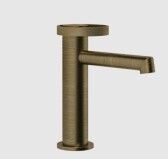 Смеситель для раковины, Gessi, Anello, тип открывания воды-однорычажный, тип регулирования воды-керамический картридж, монтаж-на раковину/столешницу, отверстия для монтажа-1, высота, мм-168, вынос излива, мм-128, тип излива-неподвижный, донный клапан-отсутствует, тип подводки-гибкая, стандарт подвода воды-3/8", цвет-Antique Brass арт-63302.713 — фото 1, Смесители для раковины