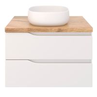 Тумба подвесная NORDIC 80 со столешницей из массива 80см под накладную раковину /AQUA DE MARCO 5080CNOR080/H — фото 5, Тумбы под раковину