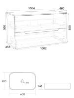 Товар: Orange Line Li-100TuwMDF+B03-600W тумба с раковиной подвесная 100 см, белый Li-100TuwMDF+B03-600W - фото 2 Orange Line Li-100TuwMDF+B03-600W тумба с раковиной подвесная 100 см, белый Li-100TuwMDF+B03-600W — фото 2, Тумбы с раковиной