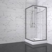 ДО "Вента-Графит" 90х90, квадрат, низ. подд. (2 места+сифонD90мм) арт-Щ0000076257 — фото 2, Квадратные душевые уголки