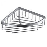 Полочка корзинка COLOMBO DESIGN ANGOLARI B9616 угловая одинарная с крючком цвет хром — фото 2, Полки