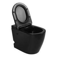 Унитаз ABBER Bequem AC1115PMB приставной черный матовый с импульсным смывом — фото 12, Приставные унитазы