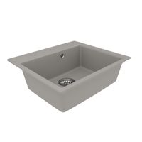 Кухонная мойка Lemark HANKA 570 врезная прямоугольная из кварцгранита, Грей арт-9910015 — фото 1, Кухонные мойки