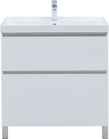 Тумба под раковину Aquanet Вега 80 напольная, белый глянец арт-00344123 — фото 6, Тумбы под раковину