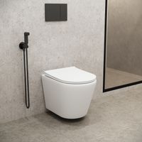 Товар: Унитаз подвесной Grossman Fly GR-4478MS (520х360х350) безободковый,белый матовый с тонкой крышкой,микролифт,1 место - фото 4 Унитаз подвесной Grossman Fly GR-4478MS (520х360х350) безободковый,белый матовый с тонкой крышкой,микролифт,1 место — фото 4, Подвесные унитазы