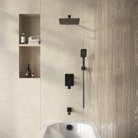 Душевая система скрытого монтажа Grossman Style черный матовый,1 место арт-501.K35.05.210 — фото 3, Встраиваемые душевые комплекты