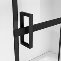 Шторка для ванны Niagara Nova (90х140) черный матовый,стекло прозрачное с рисунком,распашная,1 место арт-NG-08-90BLACK — фото 6, Шторки для ванной распашные