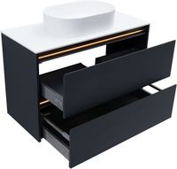 Тумба под раковину Allen Brau Activity 100 1.34014.AM антрацит матовый/олива браш — фото 6, Тумбы под раковину