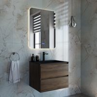 База под раковину Luka 600 подвесная, 2 выкатных ящика soft-close, С.Oak арт-VMC-2L600CO — фото 5, Тумбы под раковину