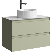 Товар: Подвесная тумба с двумя ящиками 81 см, цвет зеленый шалфей со столешницей мрамор белый и наставным умывальником арт-GE01082SH+STG814X476MW - фото 5 Подвесная тумба с двумя ящиками 81 см, цвет зеленый шалфей со столешницей мрамор белый и наставным умывальником арт-GE01082SH+STG814X476MW — фото 5, Тумбы с раковиной