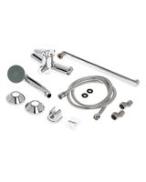 Смеситель для ванны OneLife с душ.набором, полимерный арт-P01-218cr — фото 4, Смеситель для ванны