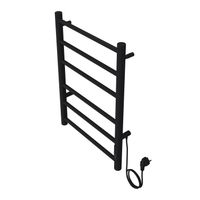 Полотенцесушитель электрический AZARIO PARMA 400/600 6 секций, диммер справа, черный арт-AZ10846B — фото 2, Электрические полотенцесушители