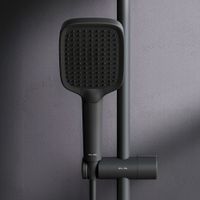 F028F022 Func Ручной душ 3 ф-ции 103х257мм, черный — фото 4, Лейки для душа