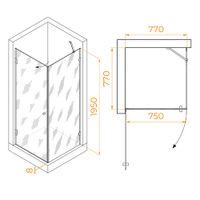 Комплект: Угол RGW HO-034 + поддон RGW STYLE 35063488-11, 16180188-11 — фото 1, Квадратные душевые уголки